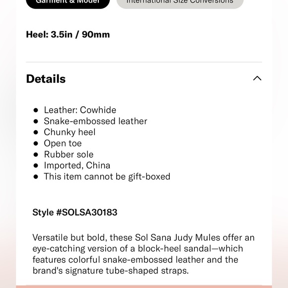 Sol Sana Judy Tubular Mules in Red and Black snake print, size 40, $125 - Picture 7 of 7